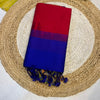 Pure silk cotton with pochampally border with contrst blouse002
