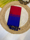 Pure silk cotton with pochampally border with contrst blouse002