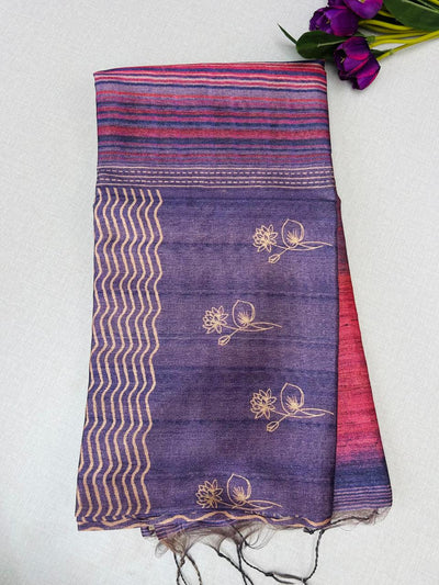 Warm Tussar Silk Sarees |Fresh Boutique Style Sarees 004|KRISA