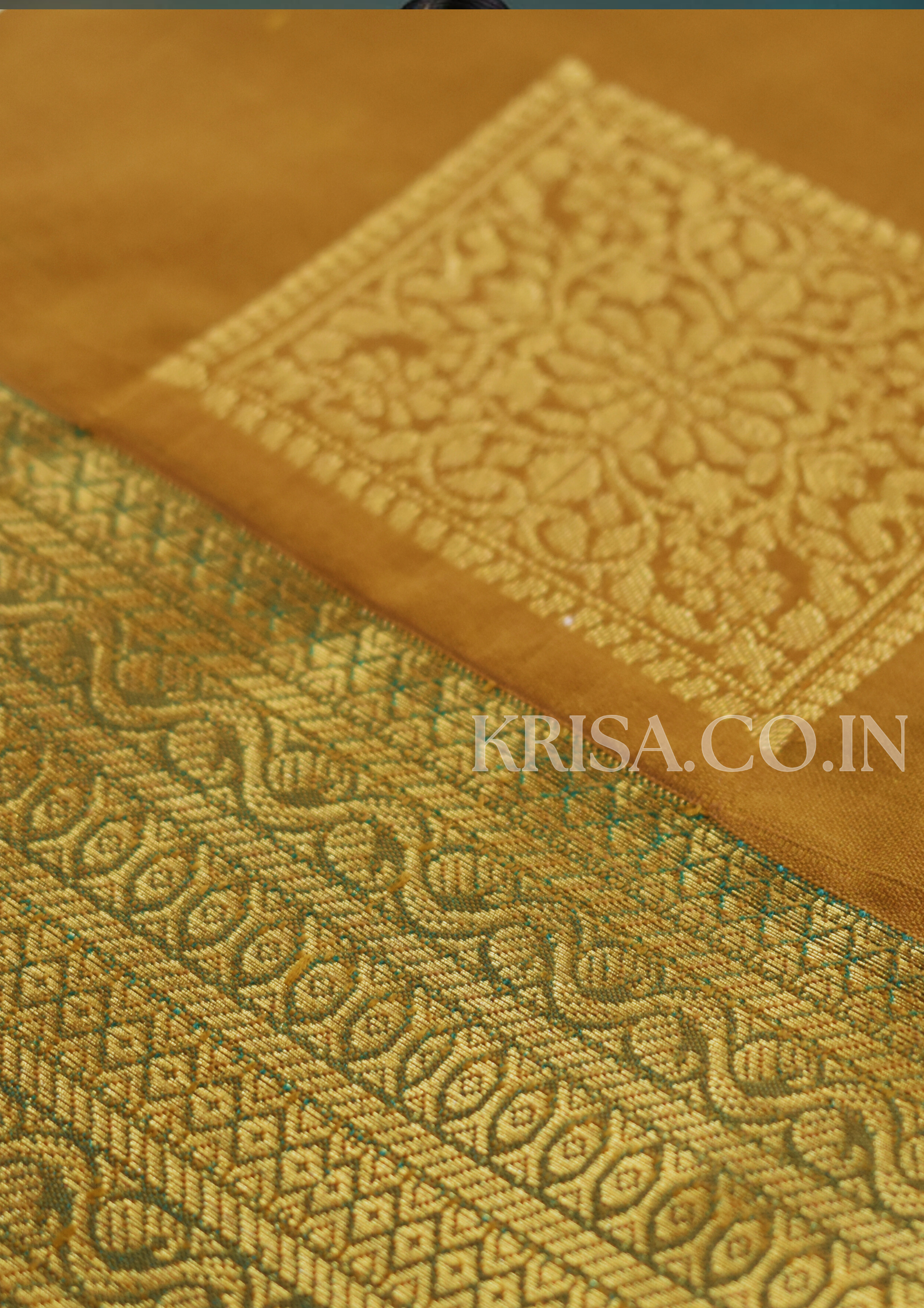 Kanchipuram Semi Silk Saree with Zari Border12 | Elegant Traditional Saree | KRISA