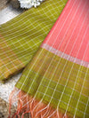 Adhira Checked  silk saree with blouse 011