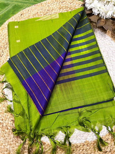 vazhaipattu stiped silk saree  maroon without blouse