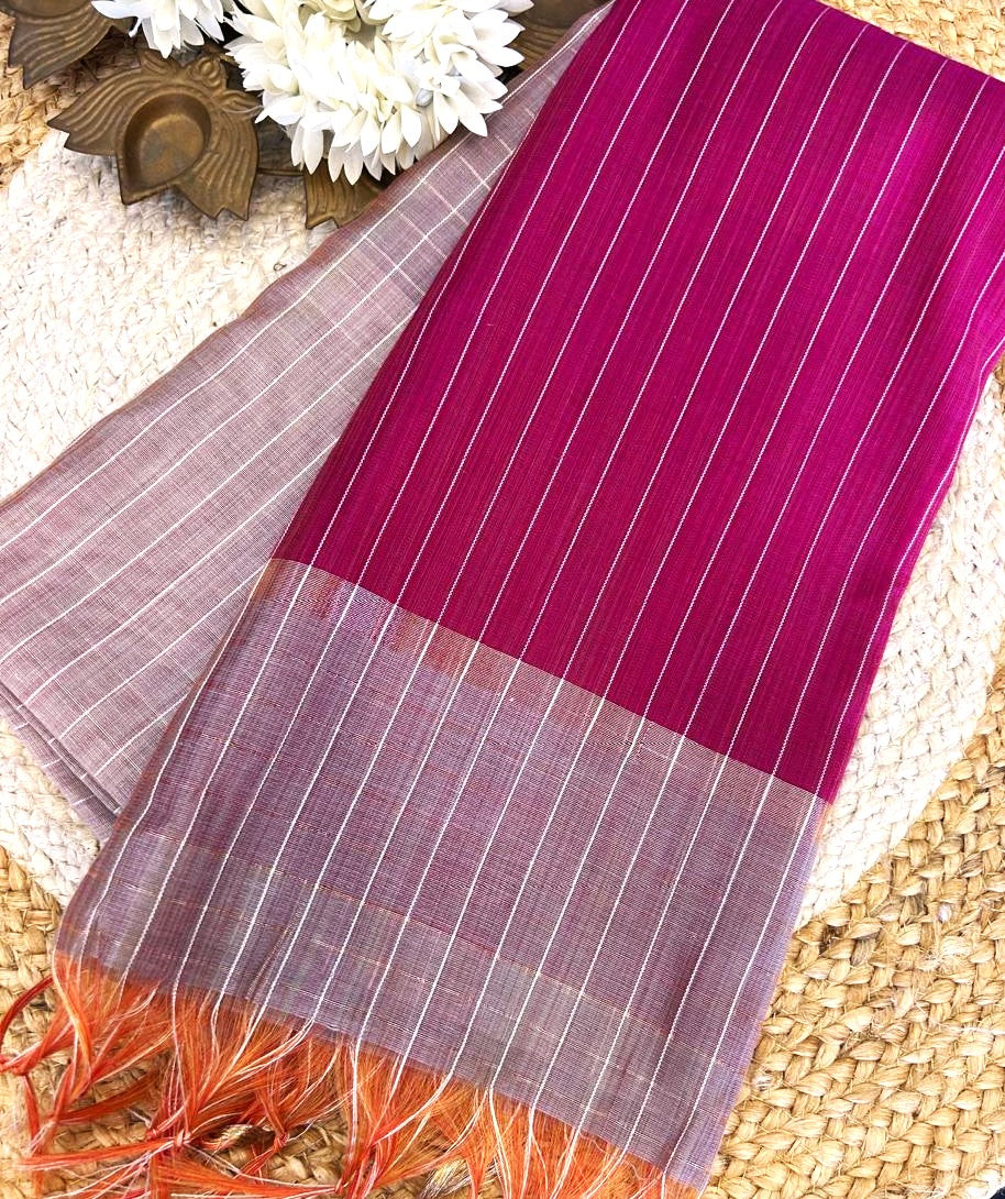 Adhira Checked  silk saree with blouse 010