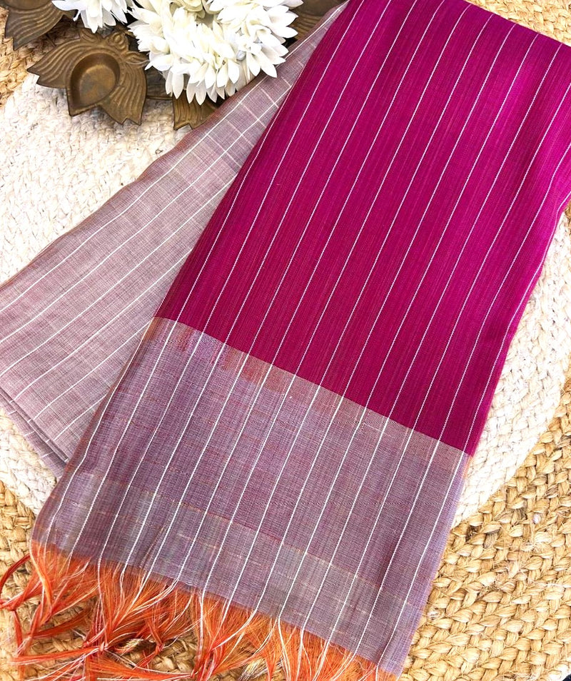 Adhira Checked  silk saree with blouse 010