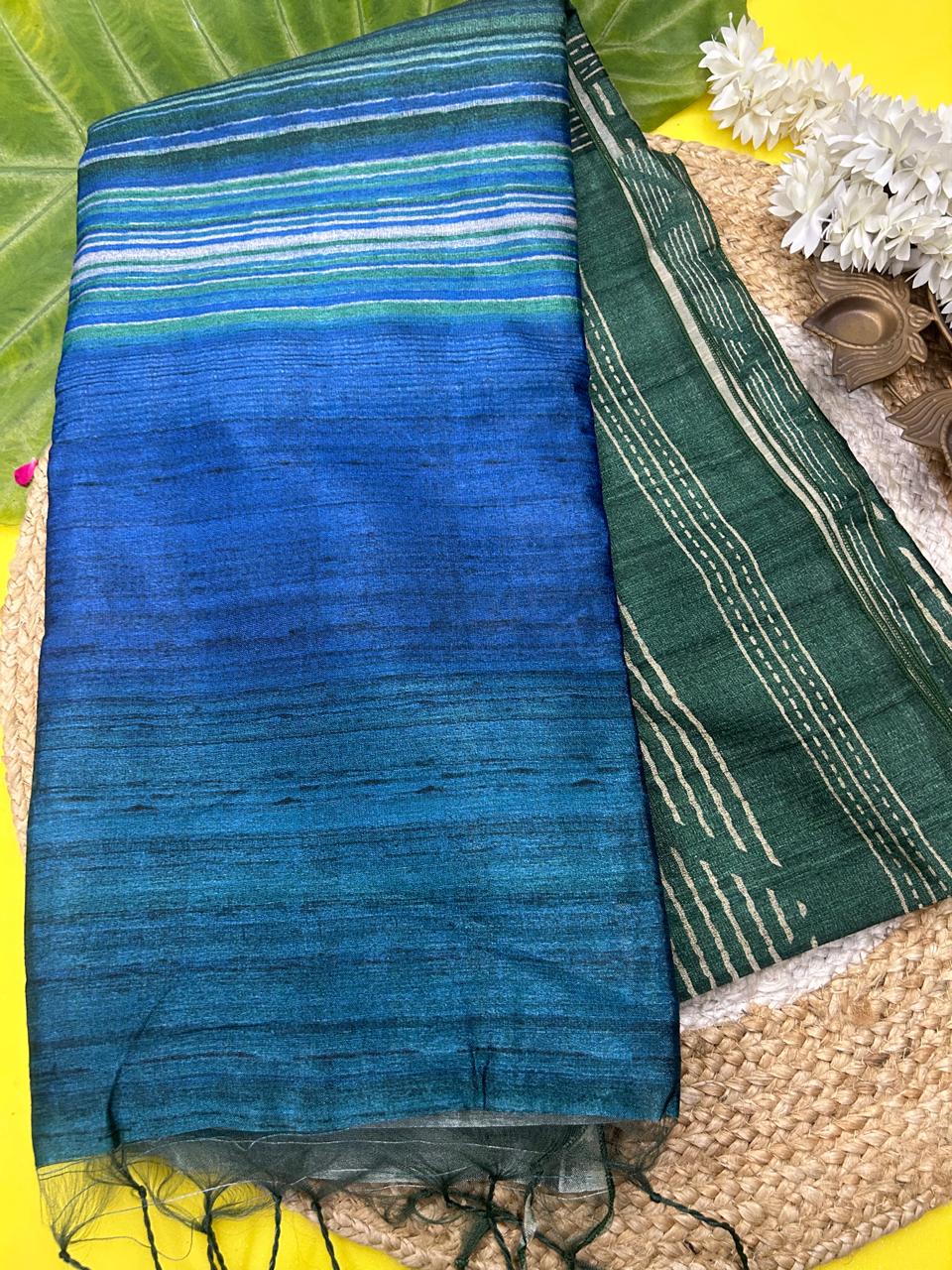Warm Tussar Silk Sarees |Fresh Boutique Style Sarees 006|KRISA