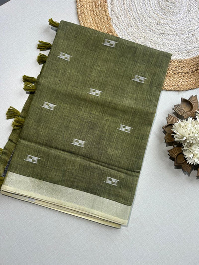 Semi-Linen Saree-Breathable Luxury with Effortless Style | Krisa 002