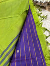 vazhaipattu stiped silk saree  maroon without blouse