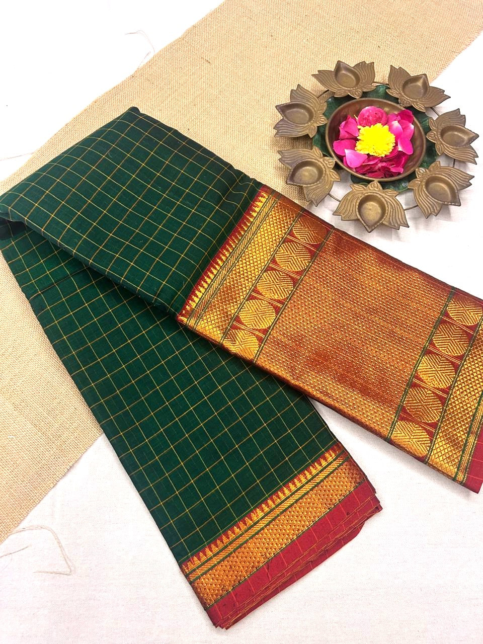 Pure Narayanapet Cotton Saree with Blouse | Handloom Traditional Wear 555p9