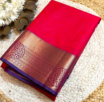 Kanchipuram Semi Silk Saree with Zari Border16 | Elegant Traditional Saree | KRISA