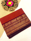 Chettinad Cotton Red Saree | only saree|Timeless Elegance – Krisa 006