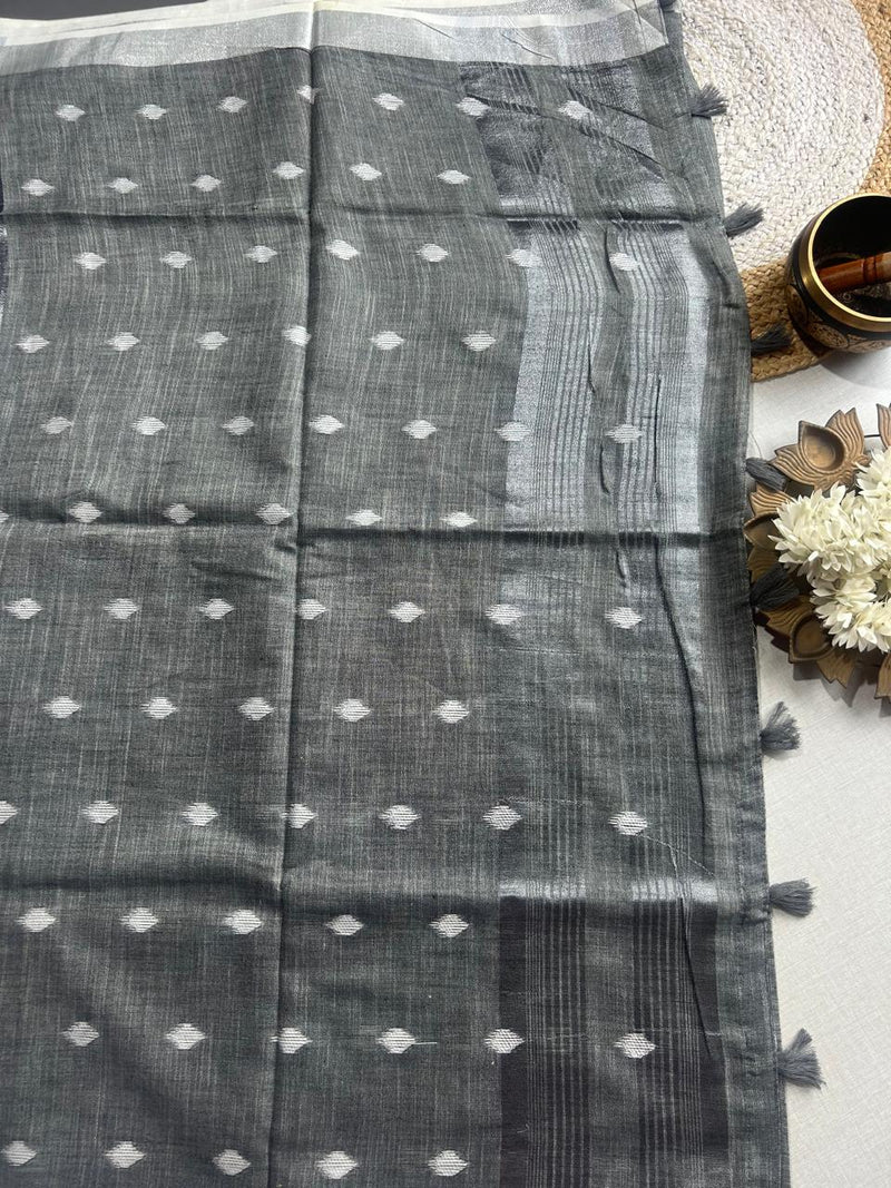 Semi-Linen Saree-Breathable Luxury with Effortless Style | Krisa 003