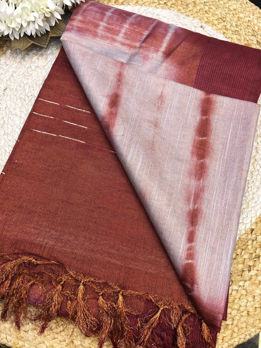 Shimmer Linen Saree