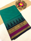Chettinad cotton Green saree | Timeless Elegance – Krisa 003
