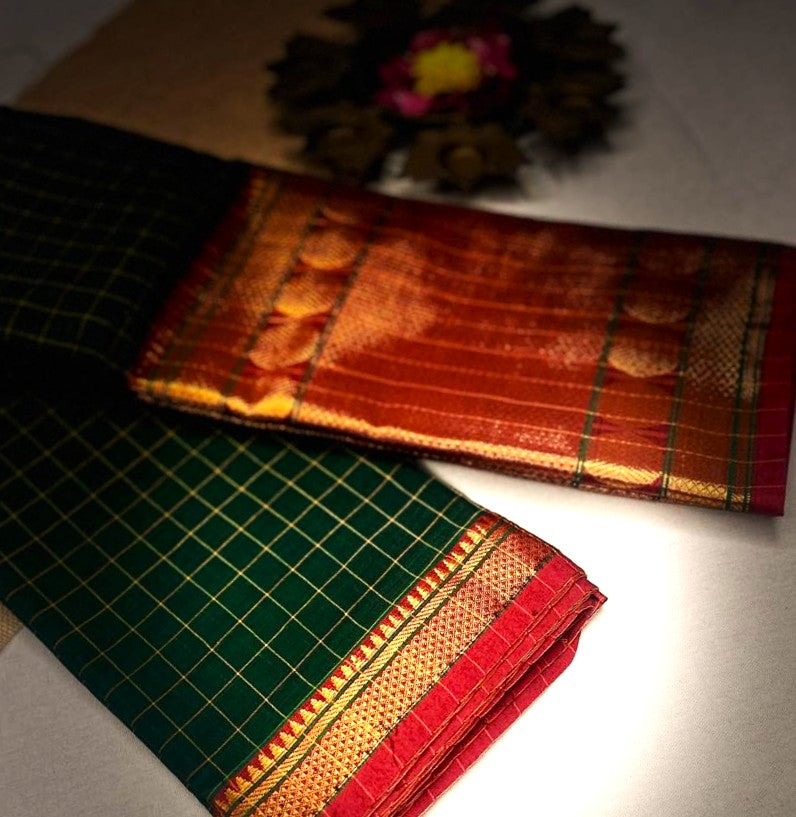 Pure Narayanapet Cotton Saree with Blouse | Handloom Traditional Wear 555p9
