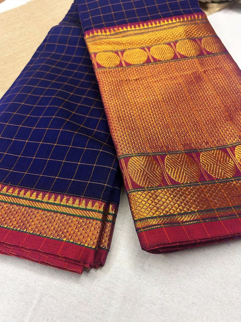 Pure Narayanapet Cotton Saree with Blouse | Handloom Traditional Wear 555p10