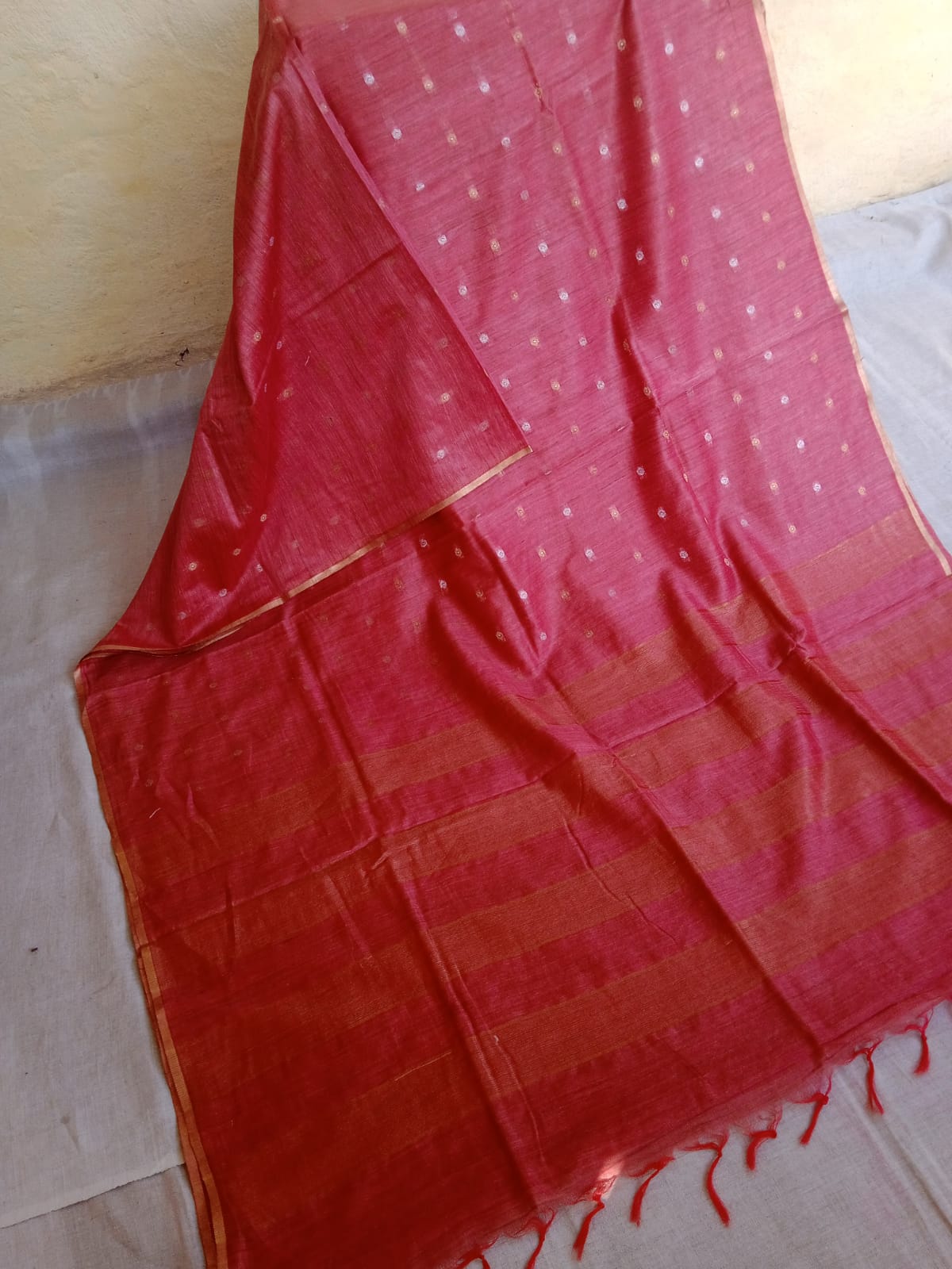 Pure cotton linen sarees