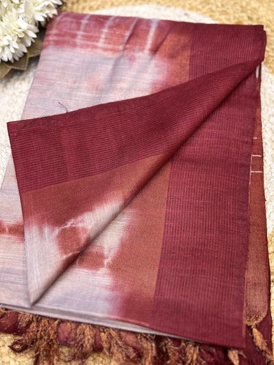 Exclusive Shimmer Linen Saree|krisa collections