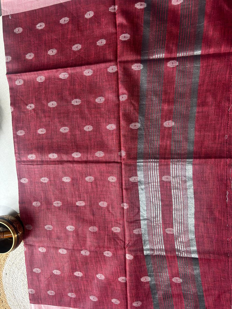 Semi-Linen Saree-Breathable Luxury with Effortless Style | Krisa 001