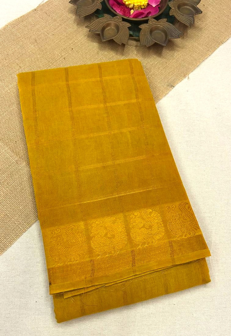 Pavithra Kattam Sungudi cotton saree with peacock border 001