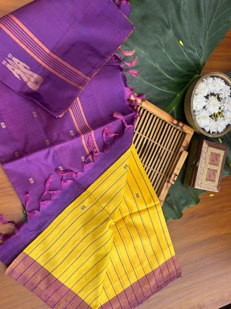 Vazhaipattu silk striped saree-without blouse