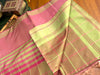 vazhaipattu silk saree pastel green - checked design-with Blouse