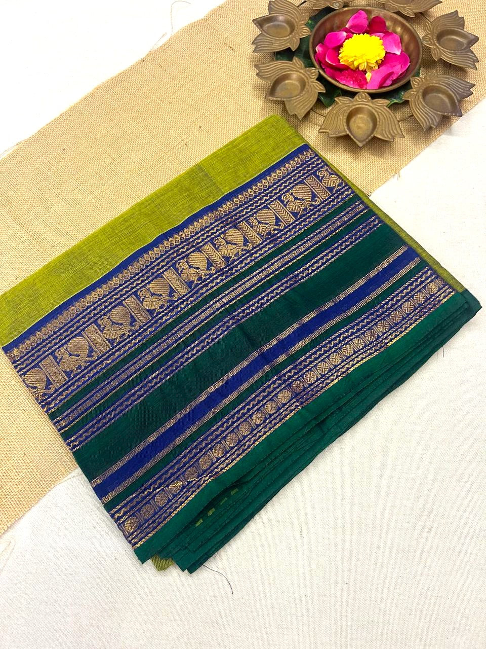 Chettinad Cotton  Saree | Timeless Elegance – Krisa 005