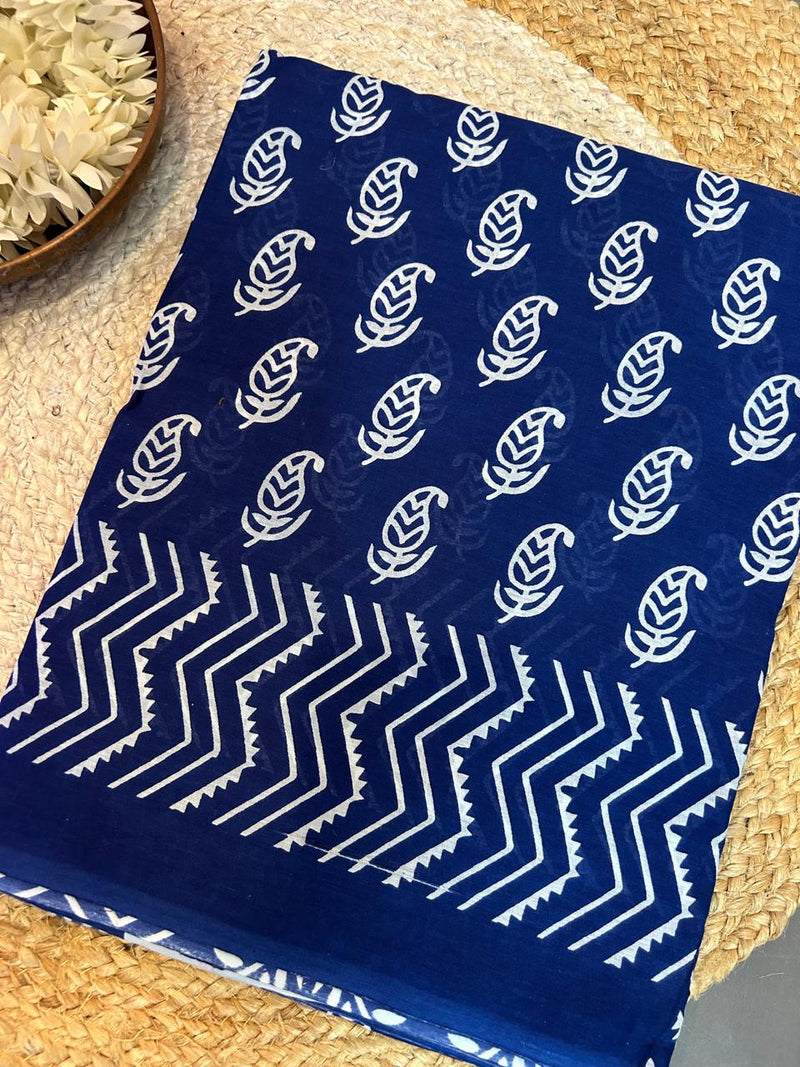 Feather soft lightweight mulmul cotton saree J008(with blouse)