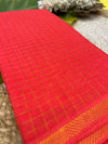 Golden check pure sungudi cotton saree-without blouse004|KRISA
