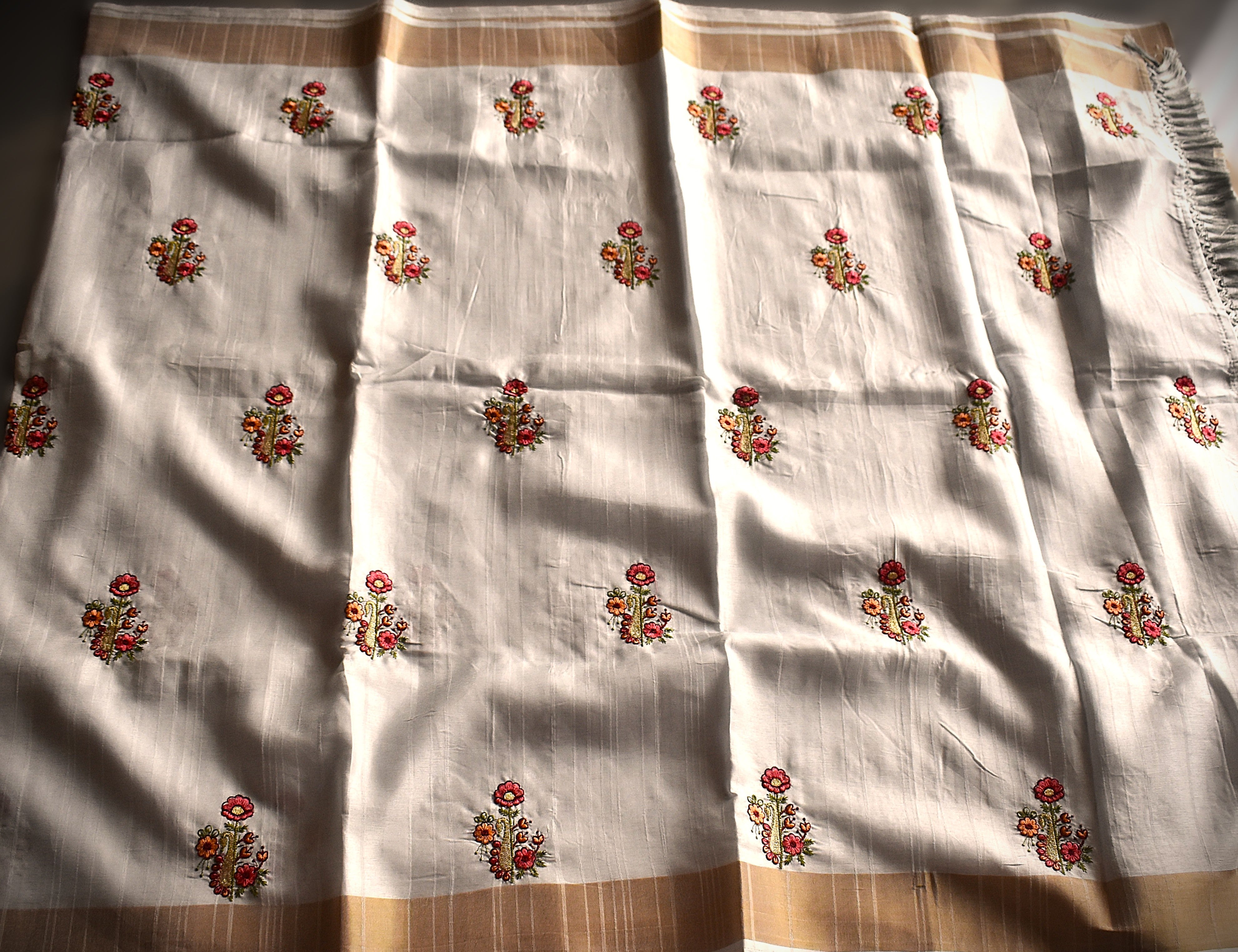 Premium Raw silk saree -light pastel green shade with zari lines all over the body