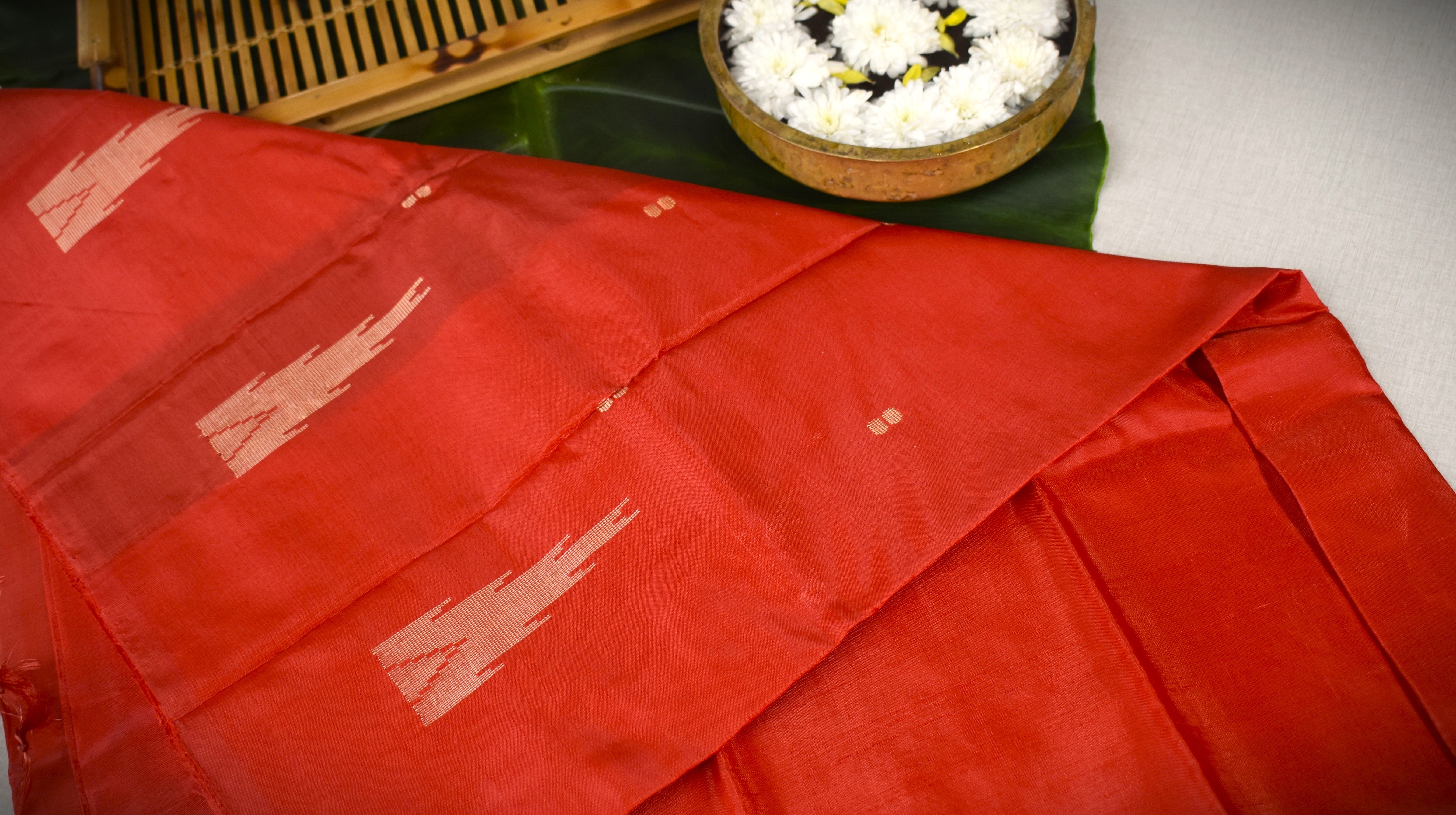 VAZHAIPATTU SILK SAREE|CHINNALAPATTU SAREE|RED LUXURY|KRISA