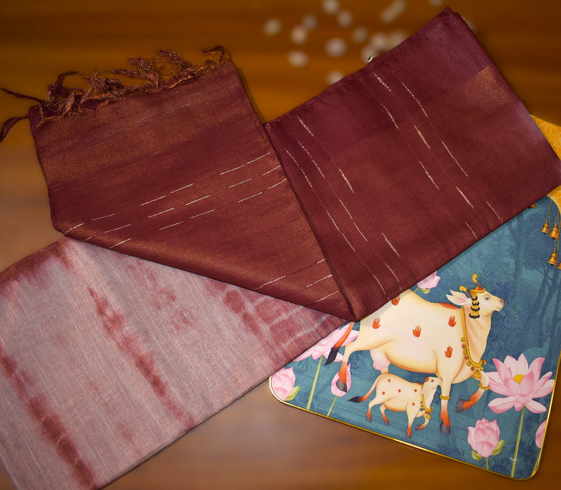 Shimmer Linen Saree